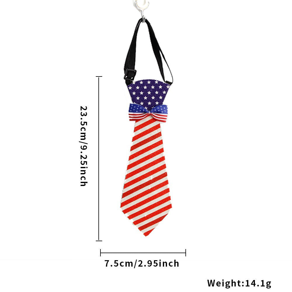 Unisex decorative pet tie with adjustable collar and bow accent