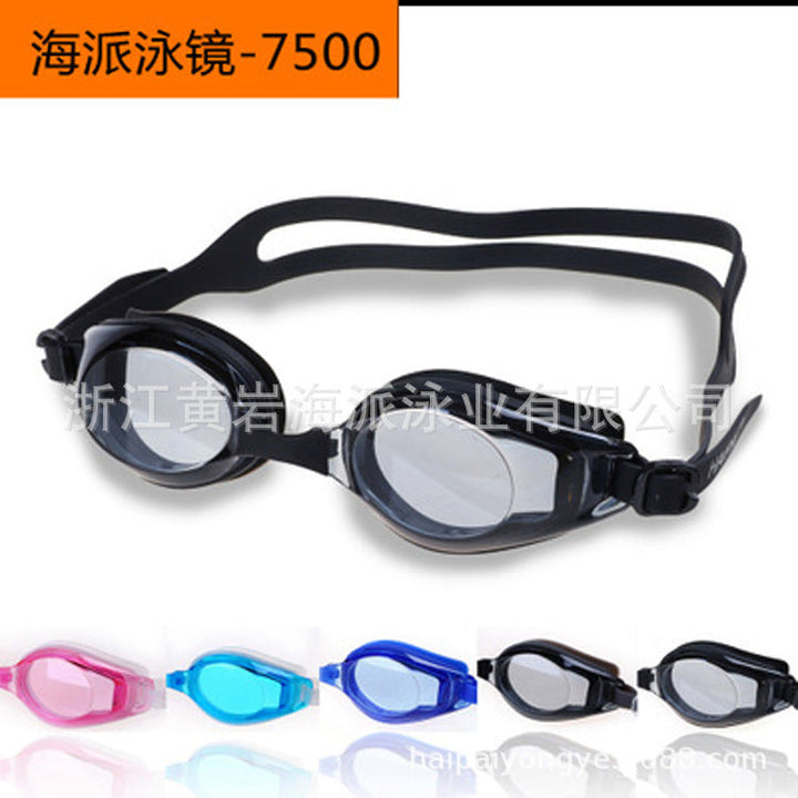 Sporty swimming goggles with mirrored lenses and ergonomic design
