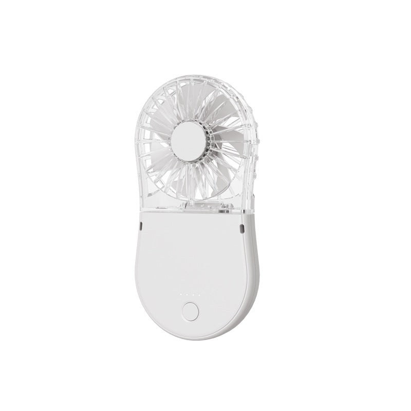 Unisex Portable Rechargeable Handheld Fan with Mirror