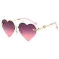 Women's Heart-Shaped Sunglasses with Mirrored Lenses