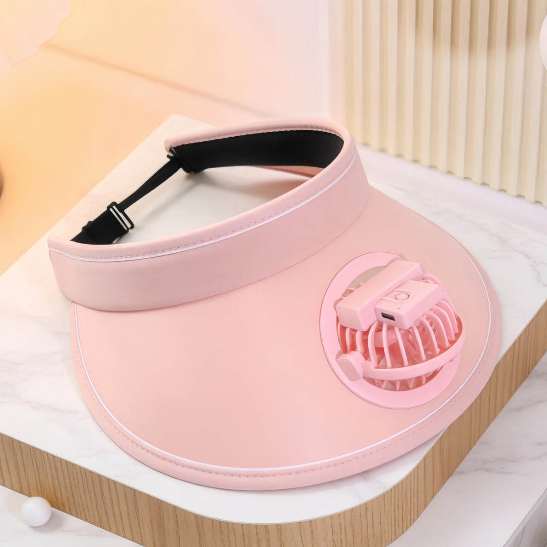 Ladies wearable cooling collar with fan