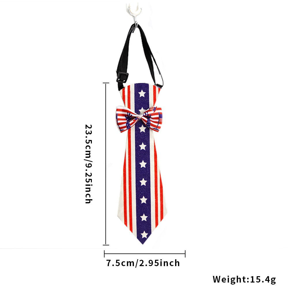 Unisex decorative pet tie with adjustable collar and bow accent