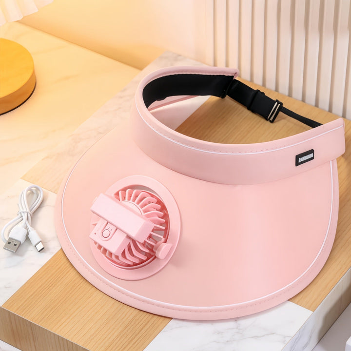 Ladies wearable cooling collar with fan