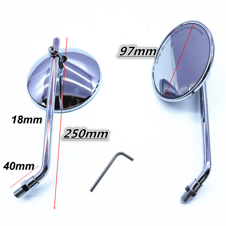 Motorcycle rearview mirror with adjustable design