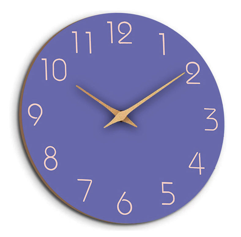Simple colored Silent Wall Clock 12 Inch