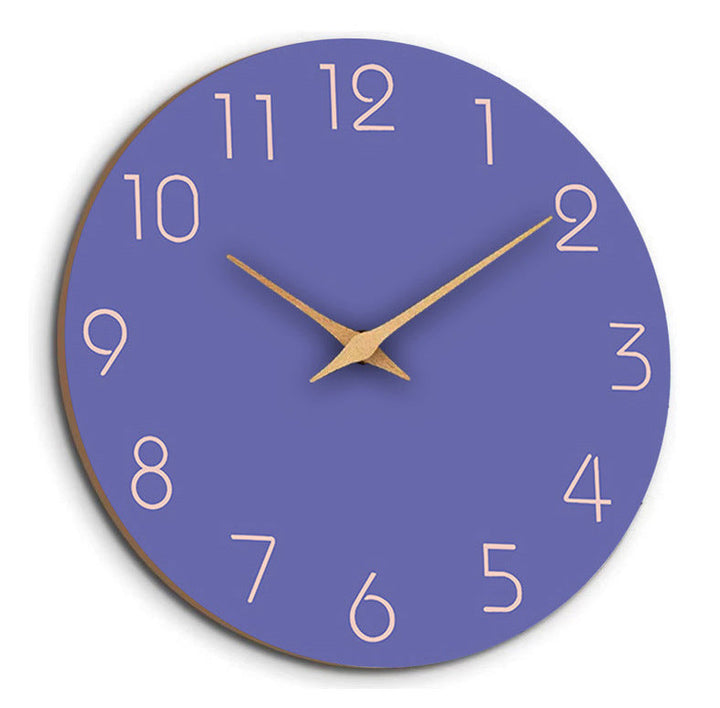 Simple colored Silent Wall Clock 12 Inch