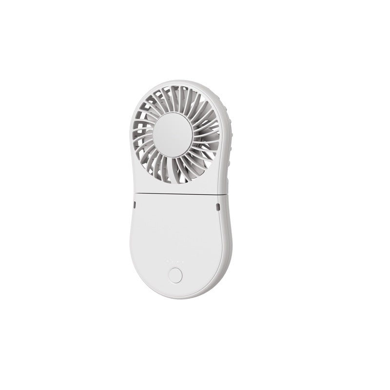 Unisex Portable Rechargeable Handheld Fan with Mirror