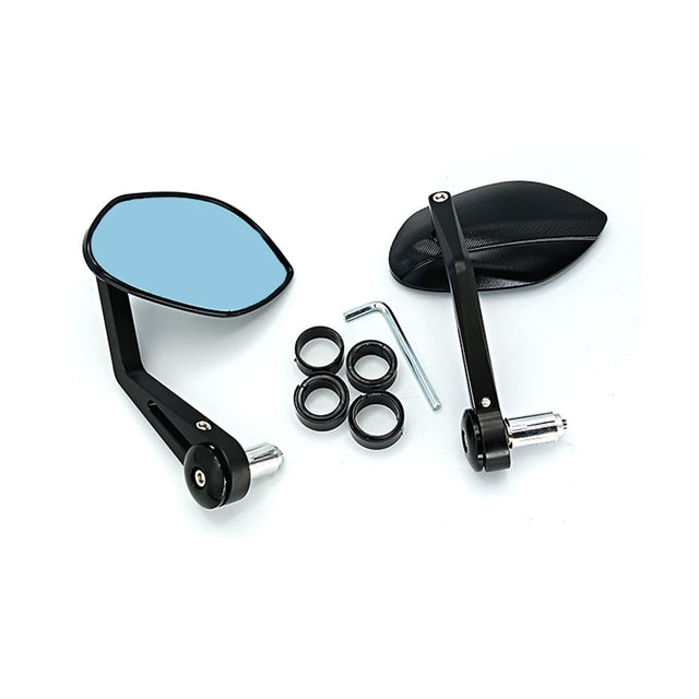 Ergonomic motorcycle rearview mirror with scratch-resistant surface