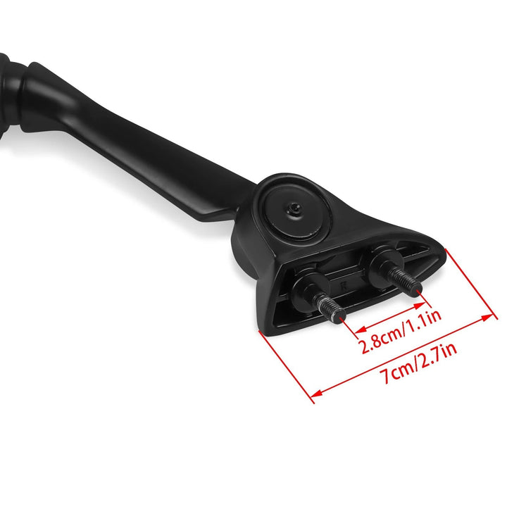 Motorcycle rearview mirror with adjustable arm and modern design