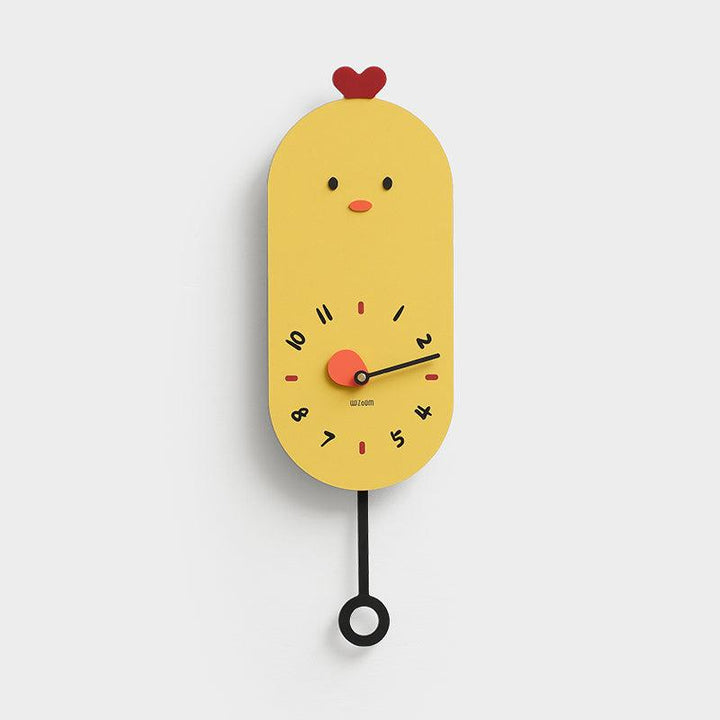 Cute Chicken Kids Room Silent Wall Clock
