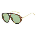 Women's oversized sunglasses with elegant plastic frame and mirrored lenses
