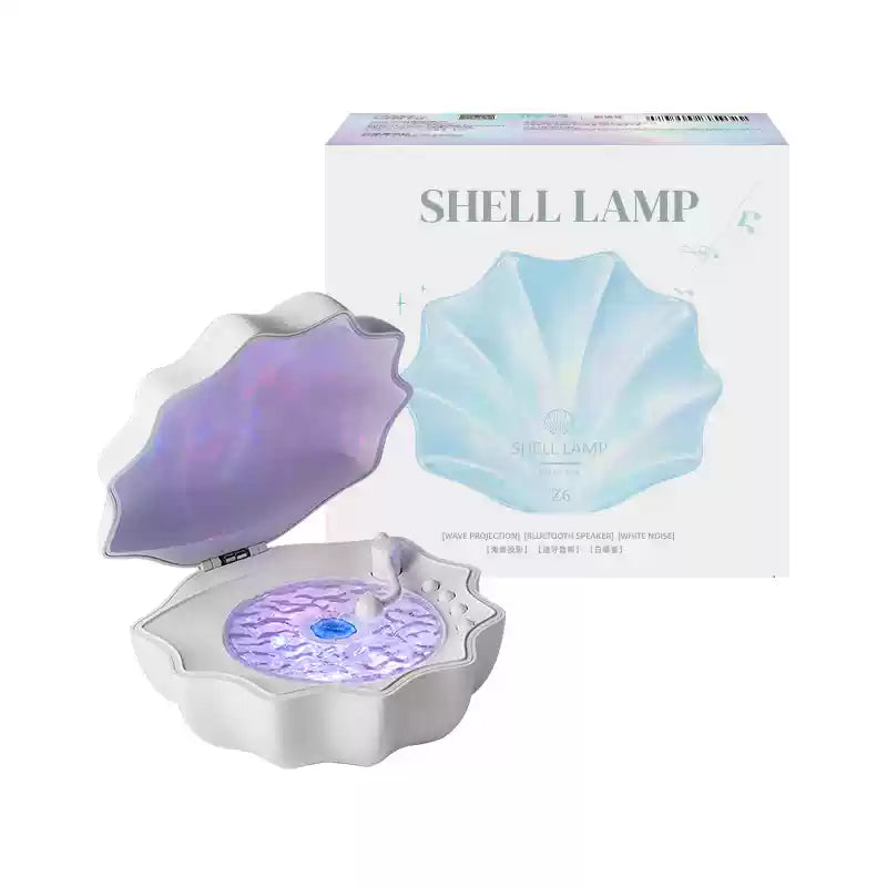 Shell Lamp Waves Retro Bluetooth Turntable LED Night Light - Perfect Gift for Kids and Girls