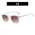 Women’s modern square sunglasses with mirrored UV protection