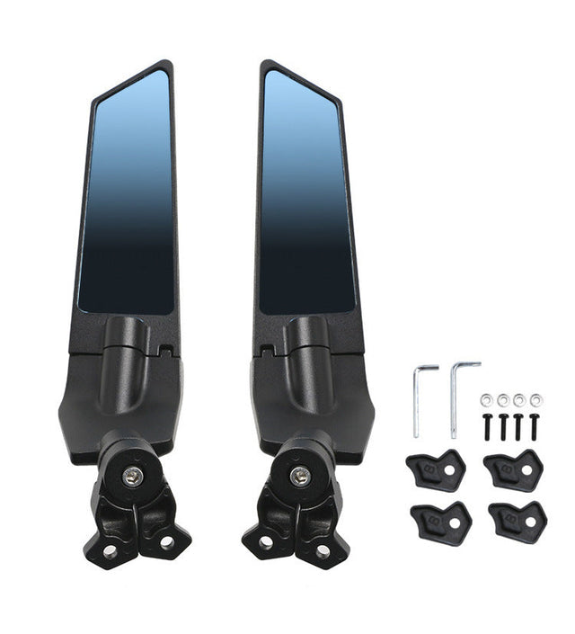 Adjustable motorcycle rearview mirrors with high-quality mounting system
