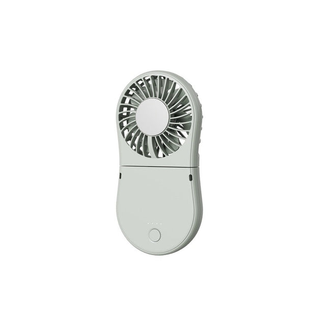 Unisex Portable Rechargeable Handheld Fan with LED Mirror
