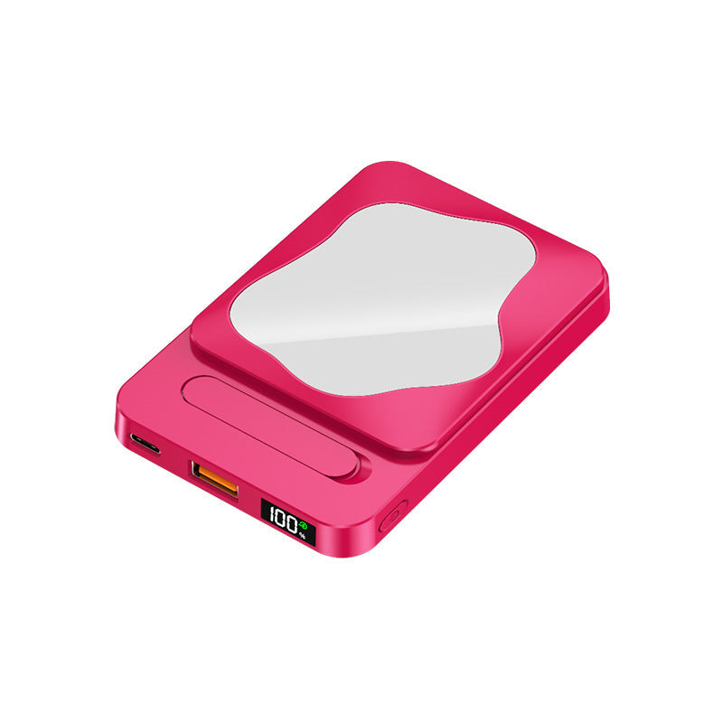 Powerbank with Integrated Cosmetic Mirror and Multifunctional Charging Port