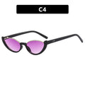 Women's Cat-Eye Sunglasses with Mirrored Lenses and Elegant Frame