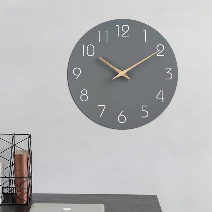 Simple colored Silent Wall Clock 12 Inch