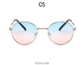 Women's fashionable sunglasses with mirrored gradient