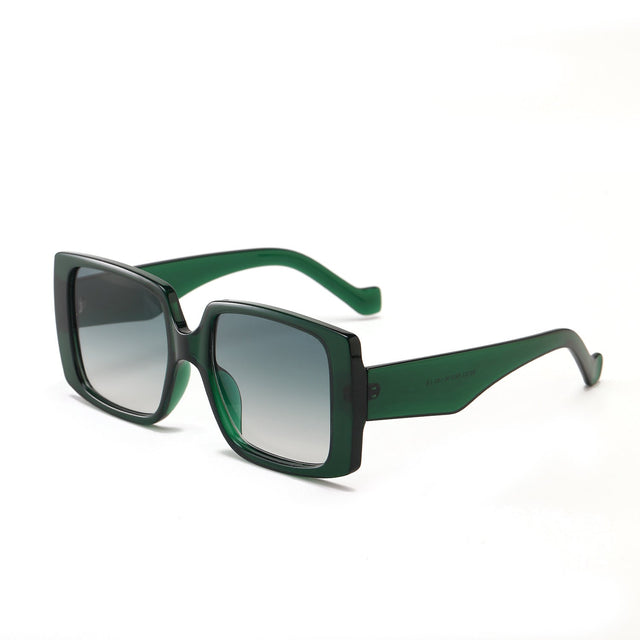Women's modern square sunglasses with mirrored lenses