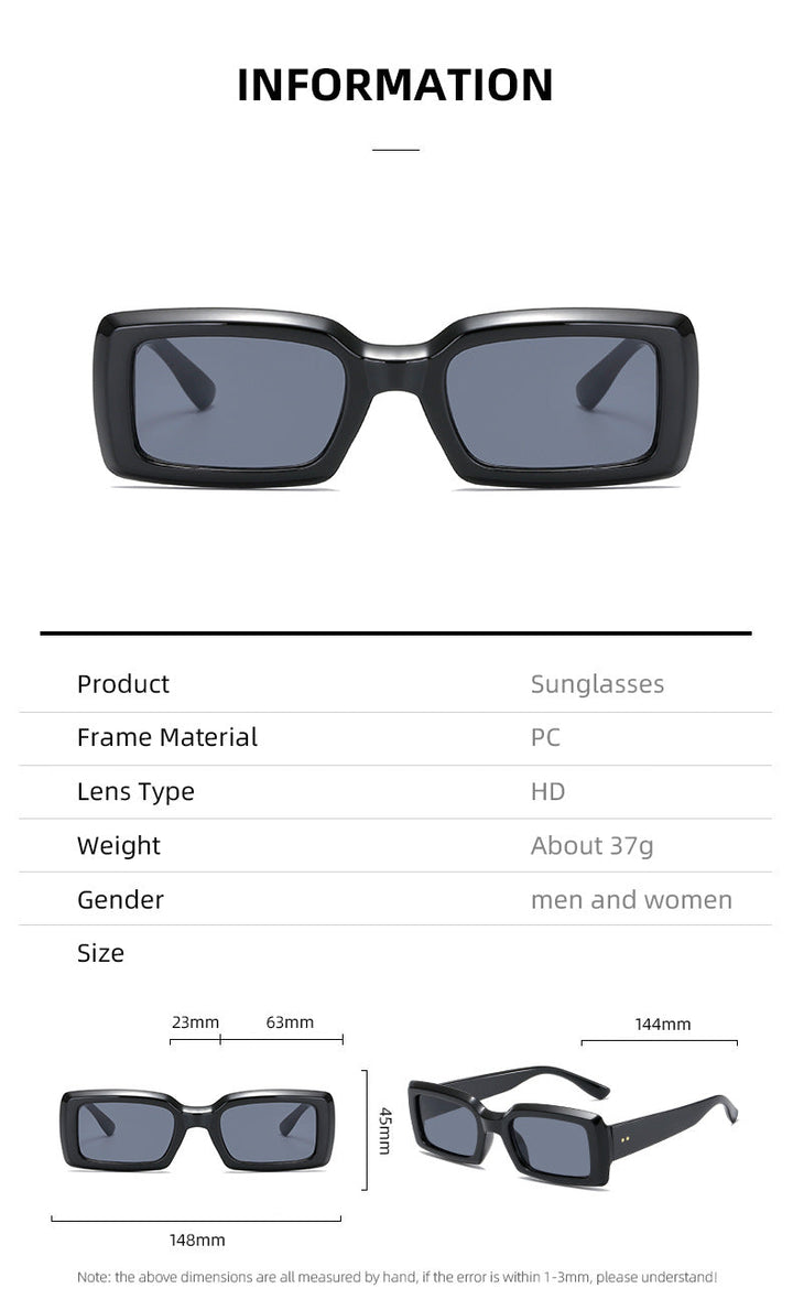 Ladies stylish square sunglasses with mirrored lenses