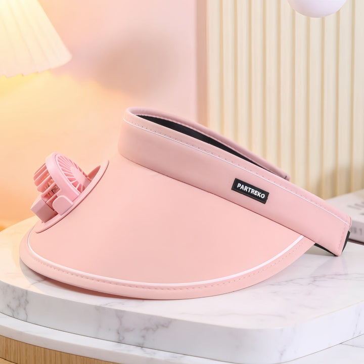 Ladies wearable cooling collar with fan