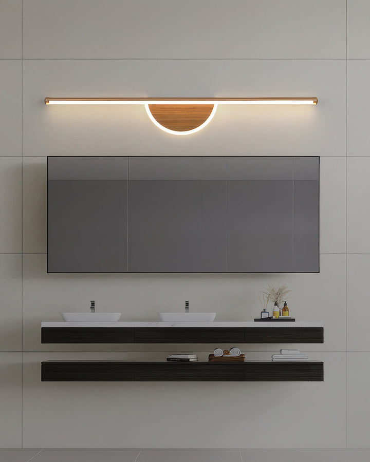 Modern Wall Lamp made of Wooden Arch