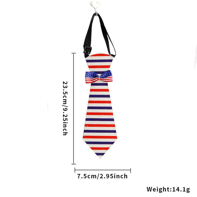 Unisex decorative pet tie with adjustable collar and bow accent