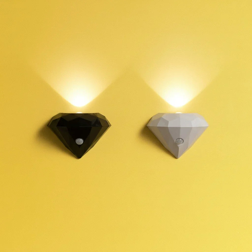 Premium Diamond Wall Lamp Night Light Motion-Sensing Magnetic Dimmable