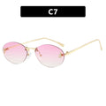 Women's fashionable sunglasses with elegant mirrored lens front and delicate metal frame