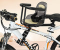 toddler front bicycle seat with adjustable universal mounting bracket and padded safety harness