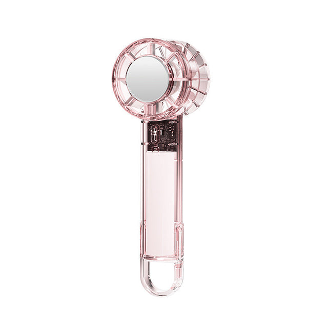 Ladies Portable Hand Fan with Integrated Mirror