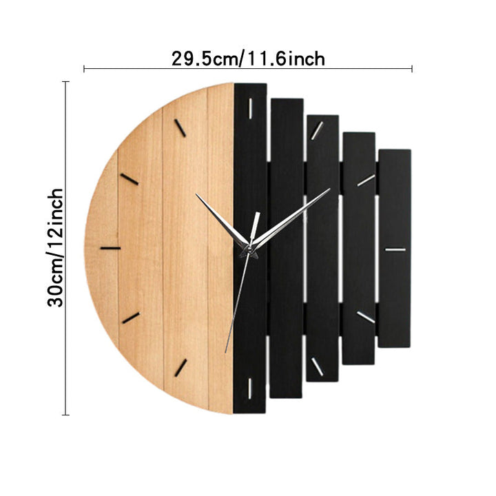 Unique Wooden Analog Silent Wall Clock