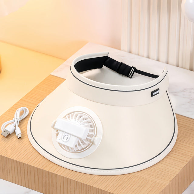Ladies wearable cooling collar with fan