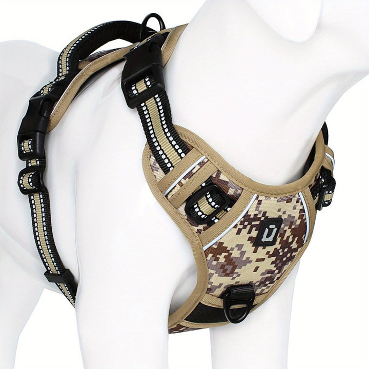 Reflective, breathable dog harness for small and large dogs