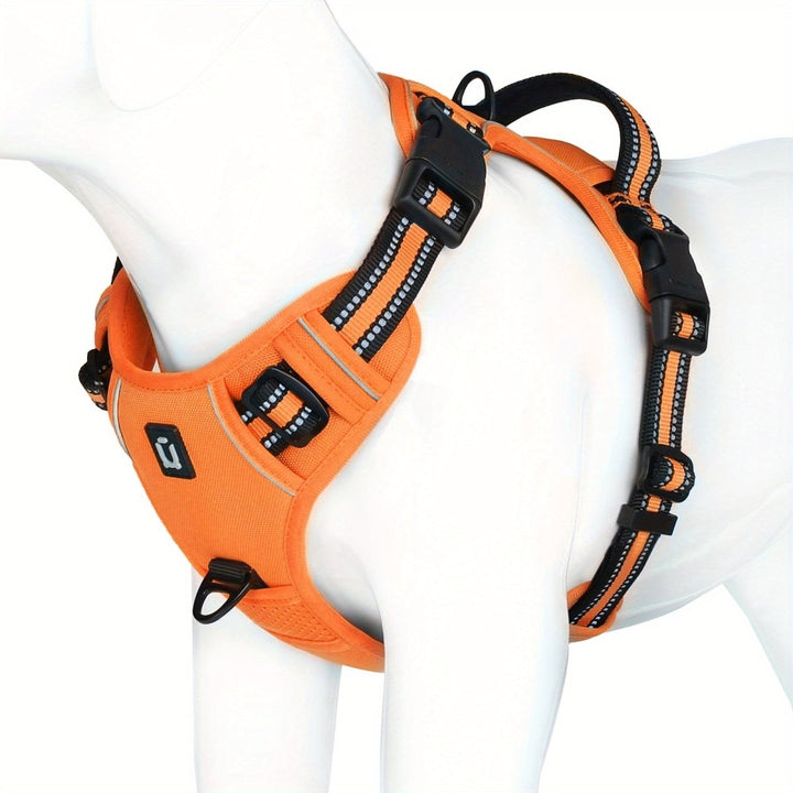 Reflective, breathable dog harness for small and large dogs