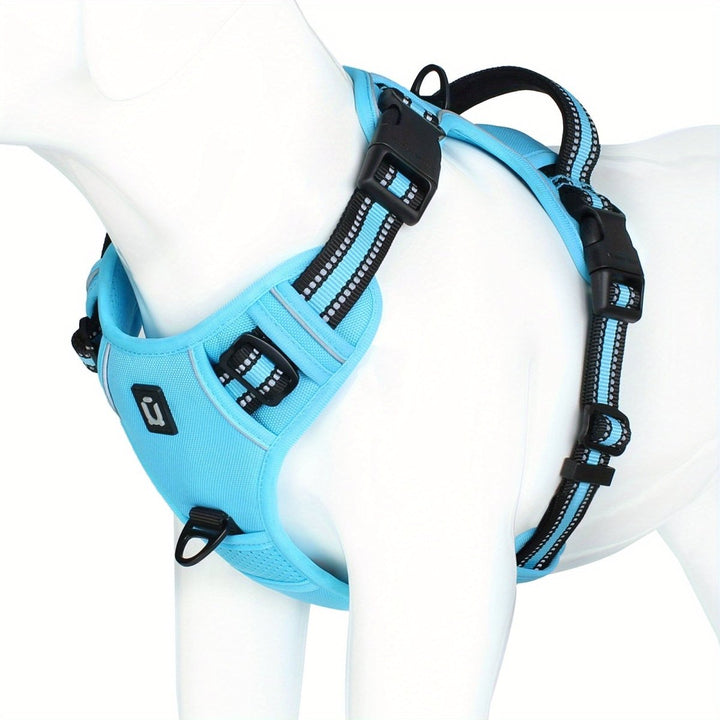 Reflective, breathable dog harness for small and large dogs