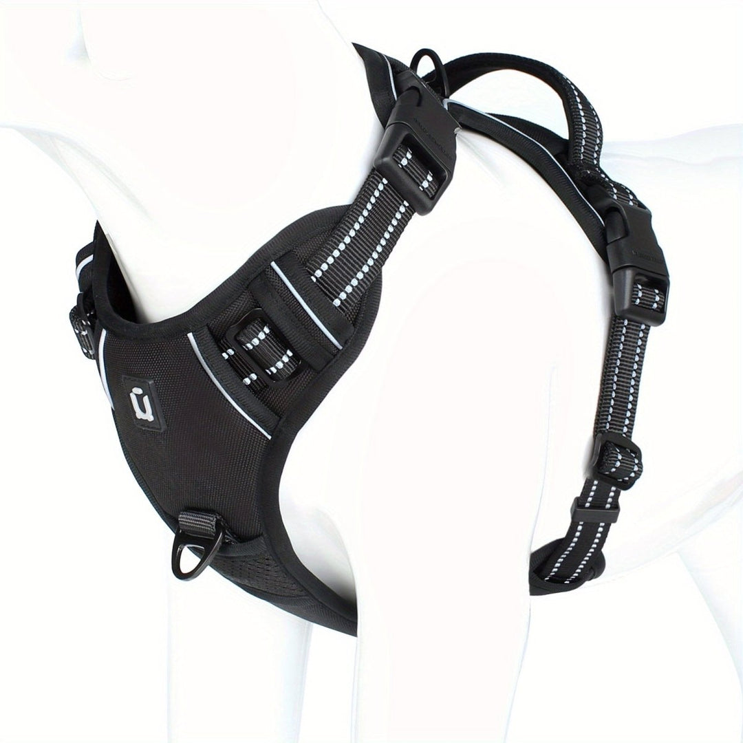 Reflective, breathable dog harness for small and large dogs