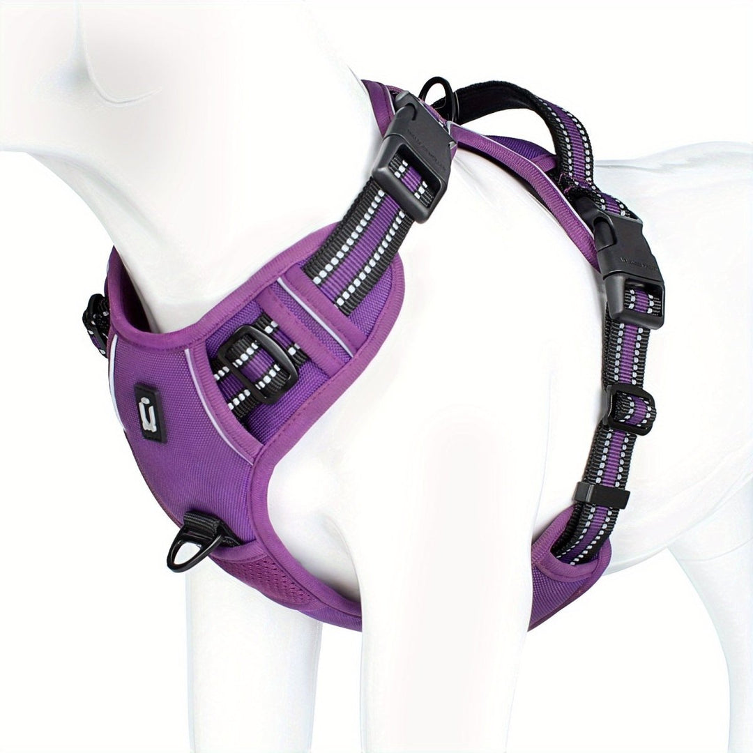 Reflective, breathable dog harness for small and large dogs