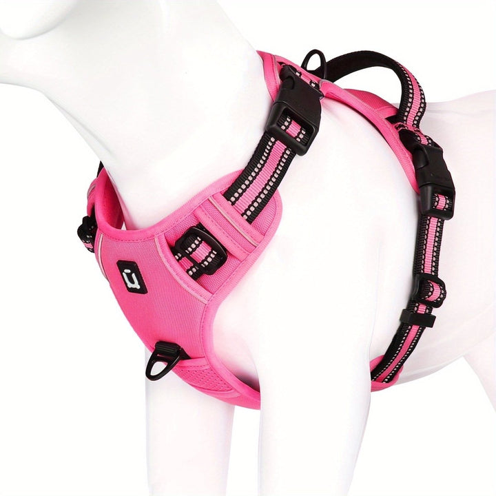 Reflective, breathable dog harness for small and large dogs