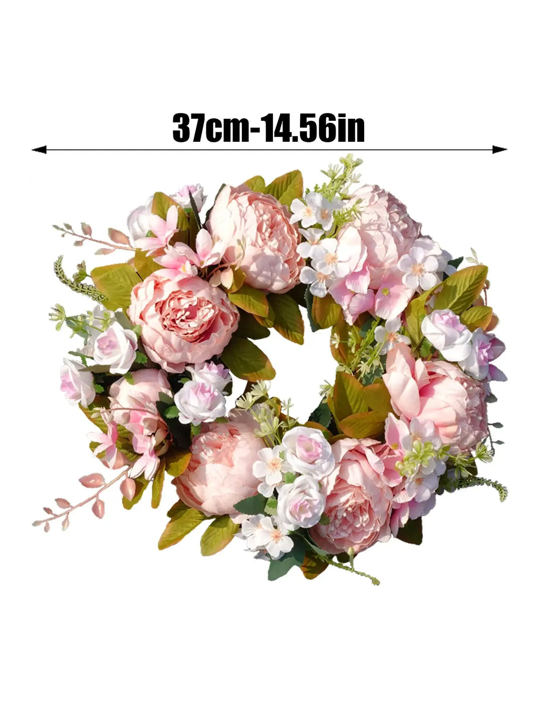 Artificial Wreath - AutumnBloom - Outdoor &amp; Peonies - Cozy Autumn Decoration