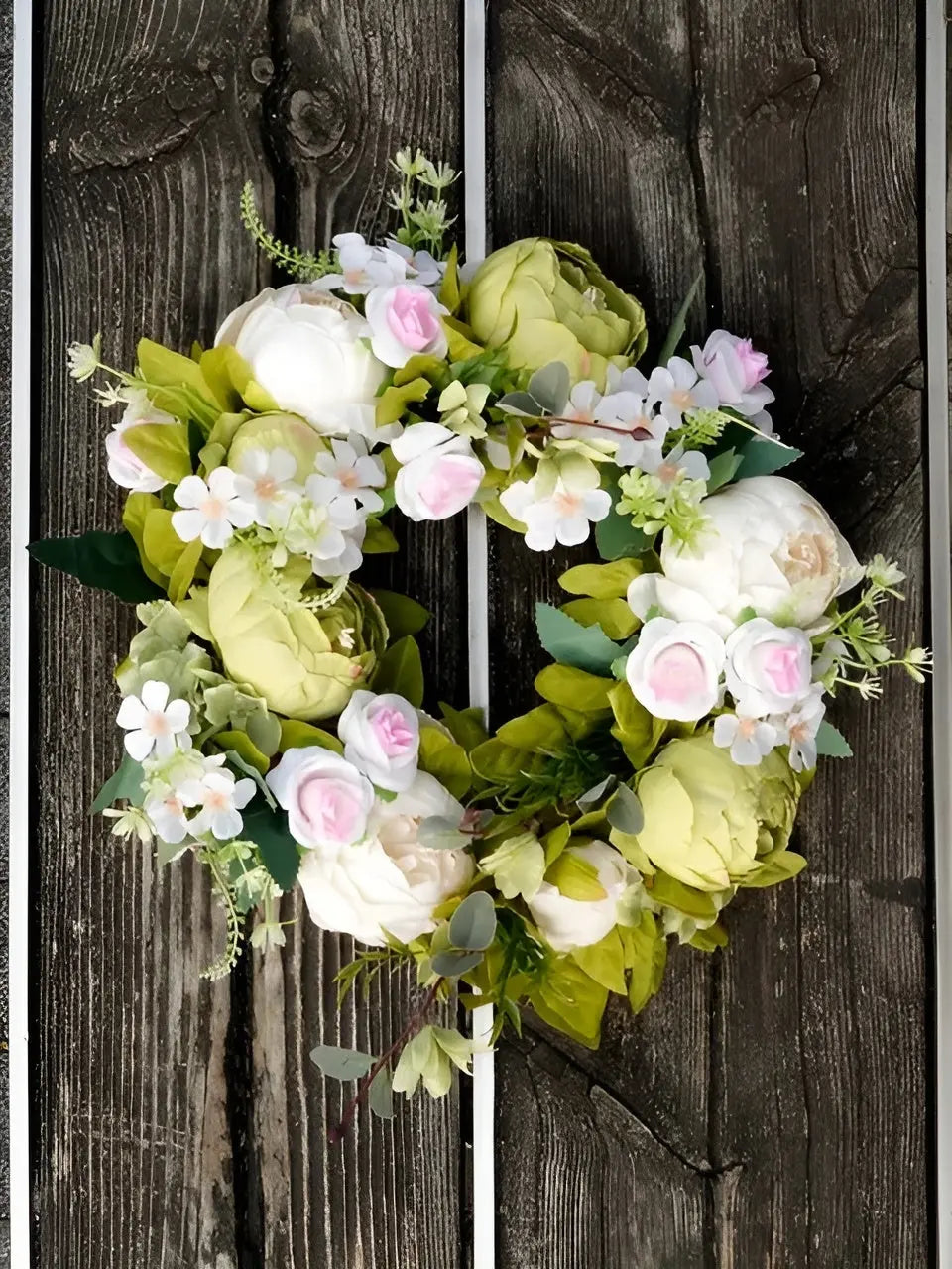 Artificial Wreath - AutumnBloom - Outdoor &amp; Peonies - Cozy Autumn Decoration