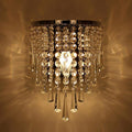 Modern Chrome Crystal Drop Wall Lamps