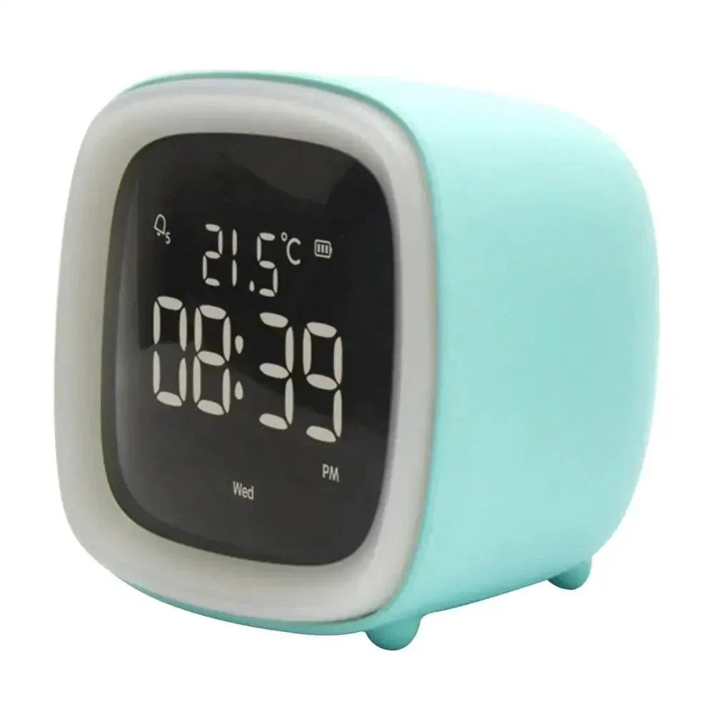 Cartoon Bunny LED Alarm Clock with Night Light – Rechargeable, Cute Digital Display for Kids &amp; Bedrooms