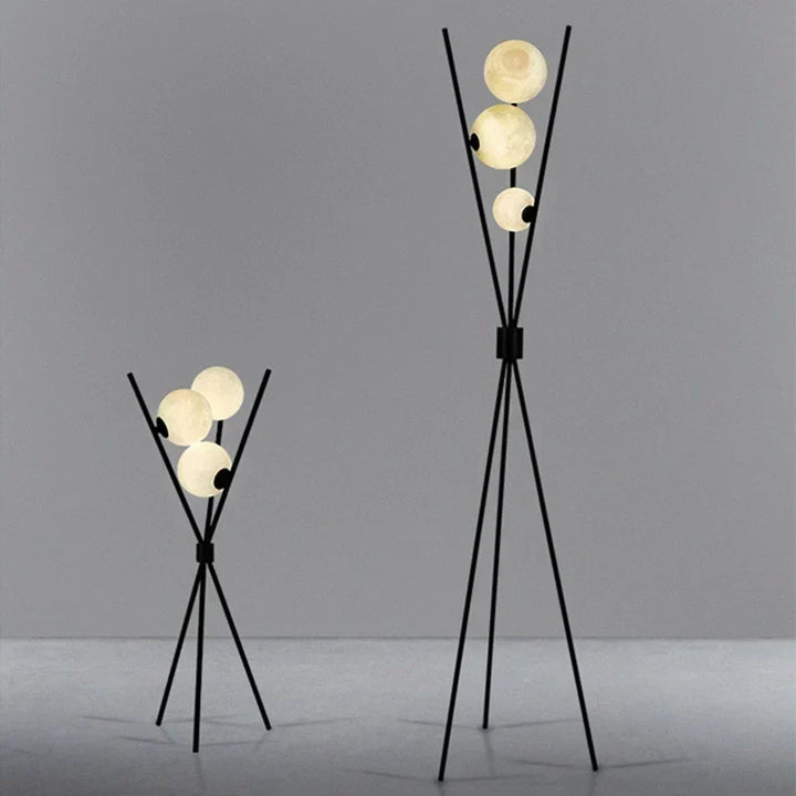 LunaGlow 3D Moon Floor Lamp modern design with tripod LED!