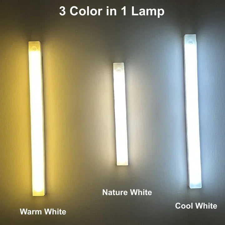Motion sensor LED night light USB rechargeable wireless lamp