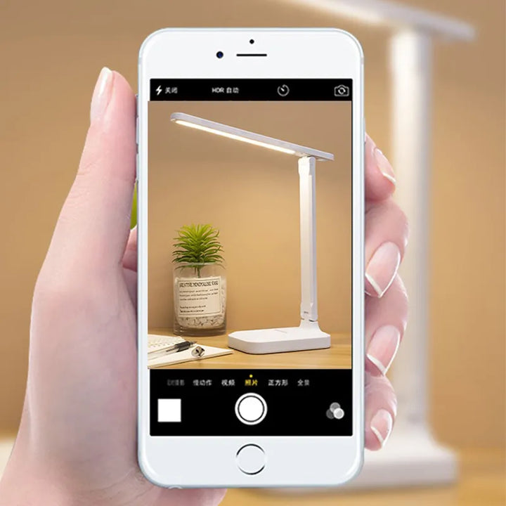6000mAh rechargeable LED table lamp USB 3 color stepless dimmable desk lamp touch foldable eye-protecting reading night light