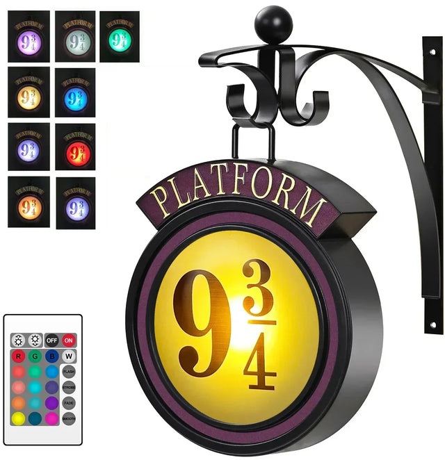 Harry Potter 9 3/4 Figure Night Light LED Magic Wall Lamps Platform Hogwarts 3D Lamp Harry's Room Decor Kids Birthday Gift