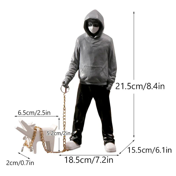 Dropshipping Banksy Sculpture Collection Flower Thrower Statue Pop Art Modern Balloon Girl Figurine Office Home Decoration