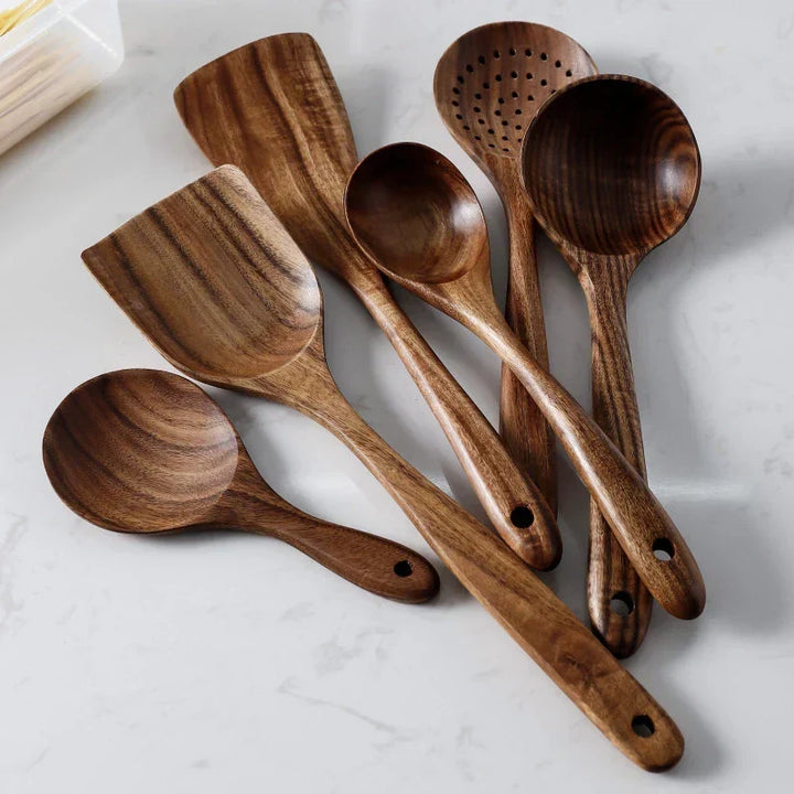 AcaciaLuxe – Versatile Kitchen Set with Natural Elegance